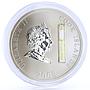 Cook Island 10 dollars Sir John Davidson Rockefeller Oil proof silver coin 2008