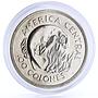 Costa Rica 100 colones Wildlife Conservation Manatee silver coin 1974