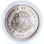 Costa Rica 100 colones Wildlife Conservation Manatee silver coin 1974