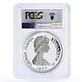 Cayman Islands 25 dollars Queen Mary II PR69 PCGS silver coin 1977