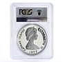 Cayman Islands 25 dollars Queen Victoria PR70 PCGS silver coin 1977