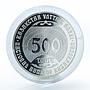 Kazakhstan 500 tenge Babazhi Khatun Mausoleum monuments silver proof 2002