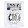 Philippines 50 piso 40th Anniversary of Bataan PR69 PCGS silver coin 1982