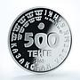 Kazakhstan 500 tenge Dudak Otis Tarda bird silver coin 2003
