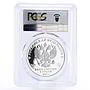 Russia 3 rubles Cherepanovs Steam Train Railways PR70 PCGS silver coin 2021