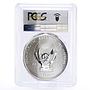 Congo 240 francs African Wildlife series Rhinoceros PR70 PCGS silver coin 2008