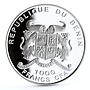 Benin 1000 francs Leif Ericson New World Explorer Ship proof silver coin 2001