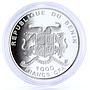Benin 1000 francs Leif Ericson New World Explorer Ship proof silver coin 2001