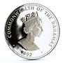 Bahamas 10 dollar Columbus Ships Nina Santa Pinta Maria proof silver coin 1992