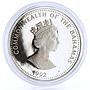 Bahamas 10 dollar Columbus Ships Nina Santa Pinta Maria proof silver coin 1992