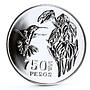 Colombia 750 pesos Endangered Wildlife Colibri Bird Fauna proof silver coin 1978