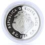 Costa Rica 50 colones Conservation of Nature Green Turtle proof silver coin 1974