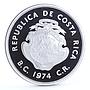 Costa Rica 50 colones Conservation of Nature Green Turtle proof silver coin 1974