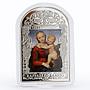 Andorra 15 diners Raphael Small Cowper Madonna Art colored silver coin 2011