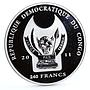 Congo 240 francs St. Petersburg Monuments The Admiralty Ships silver coin 2011