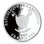 Cameroon 1000 francs Year of the Dragon gilded silver coin 2012