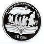 Kyrgyzstan 10 som Birinchi Mugalim the First Teacher Duishen silver coin 2009