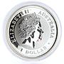 Australia 1 dollar Lunar Calendar I Year of the Rooster gilded silver coin 2005