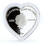 Cook Islands 1 dollar Enduring Love Doves Birds colored silver coin 2012