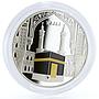 Gabon 2000 francs Muslim Shrine Kaaba Islam Religion colored silver coin 2015