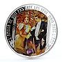 Niger 1000 francs Alfonso Mucha The Flirt Art colored silver coin 2012