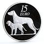 Ireland 15 euro Symbols of Irish Coinage Wolfhound Dog Animals silver coin 2012