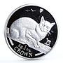 Isle of Man 1 crown Cats of the World Burmilla Cat Pets proof silver coin 1996