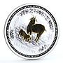 Australia 1 dollar Lunar Calendar I Year of the Goat gilded silver coin 2003