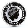 Australia 1 dollar Lunar Calendar I Year of the Goat gilded silver coin 2003