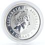 Australia 1 dollar Lunar Calendar I Year of the Rooster gilded silver coin 2005