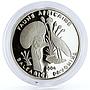 Chad 1000 francs Endangered Wildlife Bird of Paidise Fauna silver coin 2001