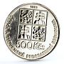 Czechoslovakia 500 korun Birthday of Philosopher Jan Comenius silver coin 1992
