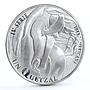 Guatemala 1 quetzal ibero American series IV Man and His Horse silver coin 2000