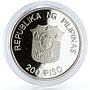 Philippines 200 piso WWF series Mindoro Buffalo proof silver coin 1987