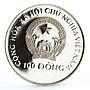 Vietnam 100 dong Boats of the World series Savannah Ship proof silver coin 1991