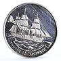 Vietnam 100 dong Boats of the World series Savannah Ship proof silver coin 1991