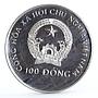 Vietnam 100 dong Boats of the World series Savannah Ship proof silver coin 1991