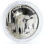 Chad 1000 francs Endangered Wildlife Okapi Johnson Fauna silver coin 1999