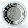 Kyrgyzstan 10 Som International Year of the Mountains Edelweiss silver coin 2002