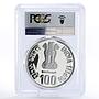 India 100 rupees Birthday of Saint Alphonsa PR67 PCGS silver coin 2009