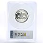 Yemen 50 riyals Azzubairi Memorial Lion Restrike PR67 PCGS silver coin 1969