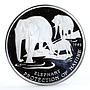 Cambodia 20 riels Protection of Nature Elephant silver coin 1993