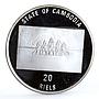 Cambodia 20 riels Protection of Nature Elephant silver coin 1993