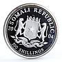 Somalia 500 shillings African Wildlife Elephant Fauna silver coin 2004