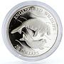 Tuvalu 20 dollars Endangered Wildlife Dudong Manatee Fauna silver coin 1994