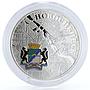 Laos 50000 kip Russian Cities series Novosibirsk City Map silver coin 2017