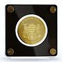 Chad 5000 francs Big African Five Cape Buffulo Calf Bull Fauna gold coin 2020