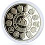 Chile 10000 pesos Columbus Ships Clippers and Globus proof silver coin 1991