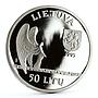 Lithuania 50 litu Painter Mikalojus Konstantinas Art proof silver coin 1995
