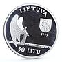 Lithuania 50 litu Painter Mikalojus Konstantinas Art proof silver coin 1995